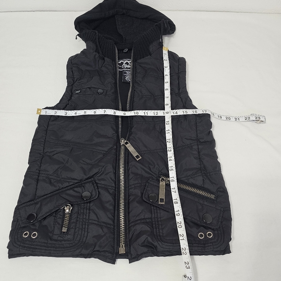 Vanity Black Quilted Vest Women's Large Nylon Cotton Polyester Blend - Picture 5 of 5